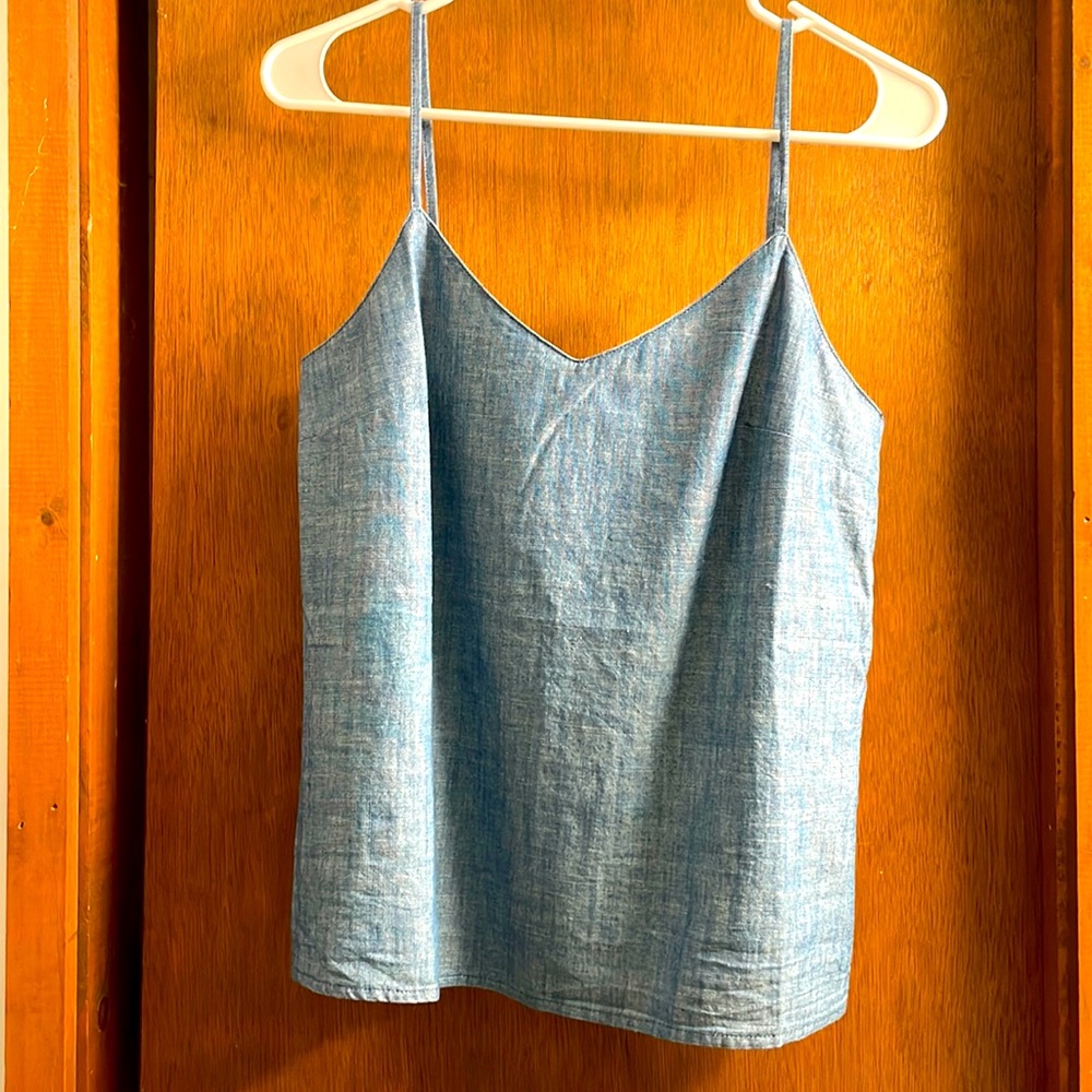 J Crew Chambray Cotton Tank NWT